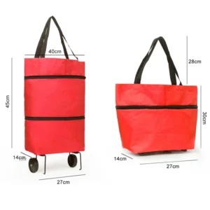 Sac shopping 2 en 1-rouge